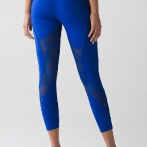 NWT Lululemon Goal Crusher 7/8 Leggings Tights Size 10 Harbor Blue